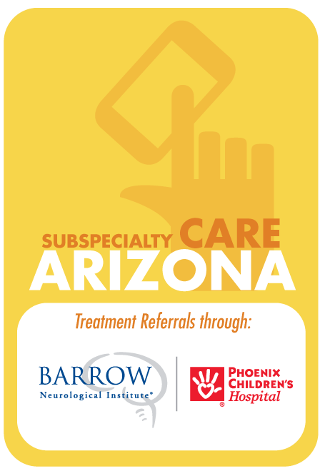 subspecialty care from barrows and PCH available.